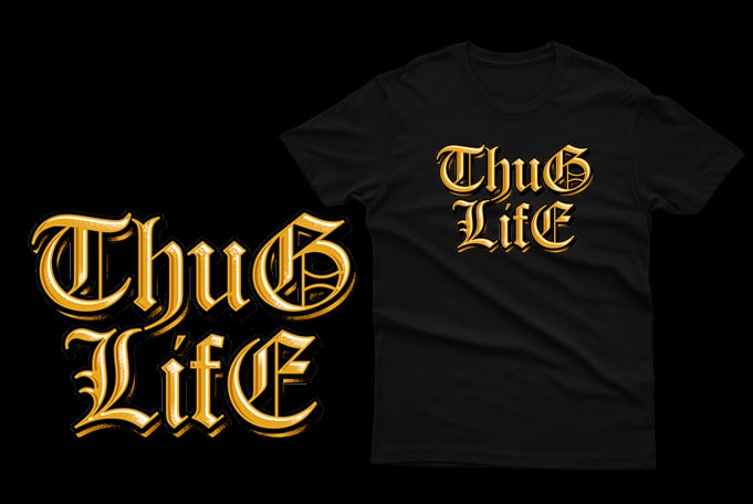 9 Thug Life Design 100% Vector AI/ Eps/ Svg/ Png