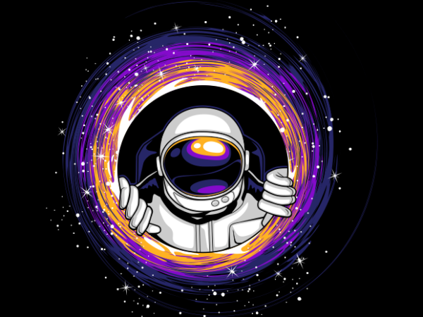 Black hole t shirt template