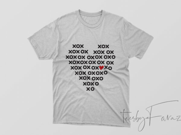 Xox love tshirt design