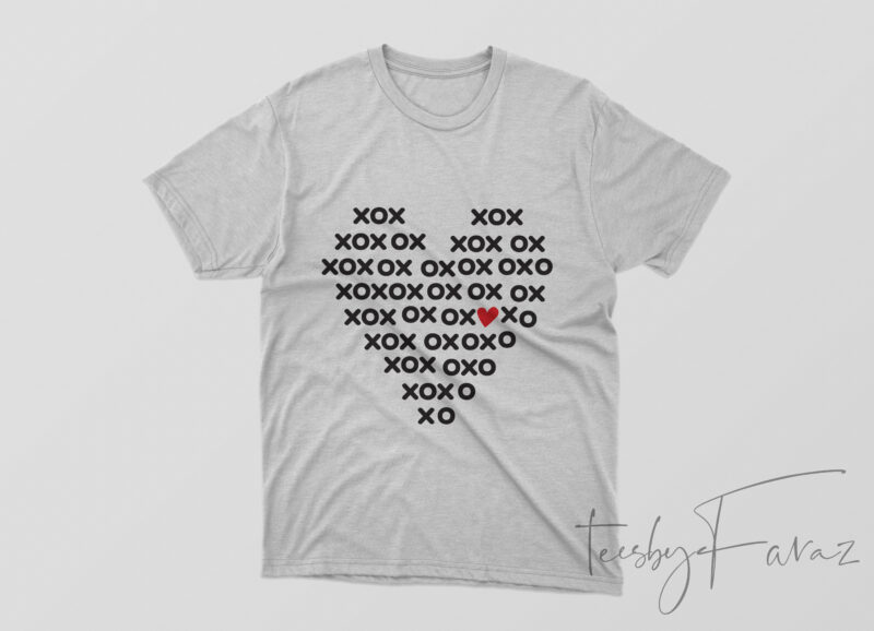 XOX Love Tshirt Design
