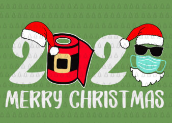 Merry Christmas 2020 Quarantine Christmas Santa Face Mask, Merry Christmas 2020 Quarantine, Christmas Santa Face Mask SVG, 2020 Merry Christmas svg, Santa svg, christmas svg t shirt designs for sale