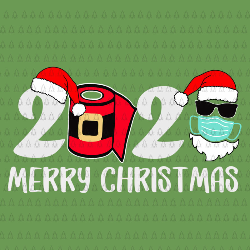 Download Merry Christmas 2020 Quarantine Christmas Santa Face Mask ...