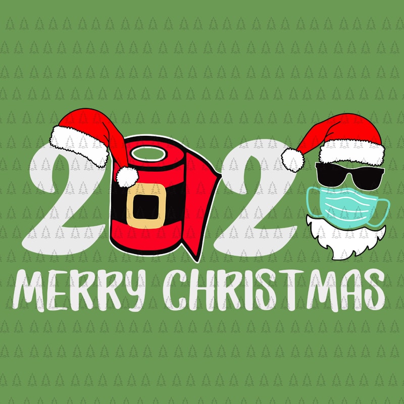 Merry Christmas 2020 Quarantine Christmas Santa Face Mask, Merry