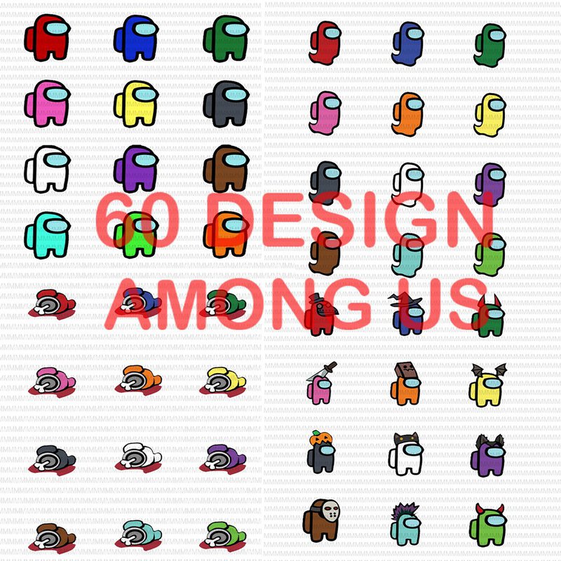 Download 60 Among Us Halloween Bundle SVG, Among Us Shirt SVG ...