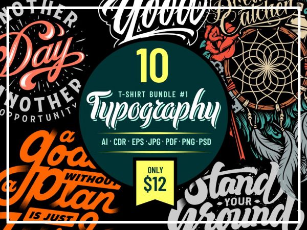 Typography t-shirt designs bundle part 6