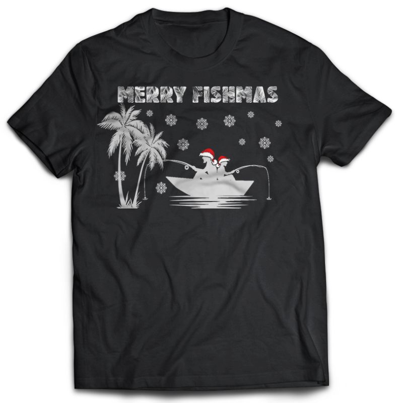 162 Fishing template and christmas Bundles tshirt design psd file editable text png transparent