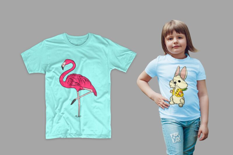 t-shirt vector 50 Animals Bundle T-shirt Designs Bundle, Cute Animal Illustration, Vector Cartoon bundle