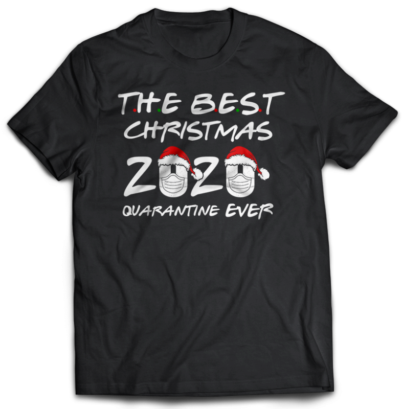 17 funny christmas quarantine template editable tshirt design bundles