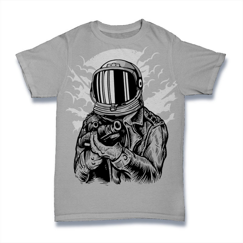 50 Astronaut Tshirt Designs Bundle