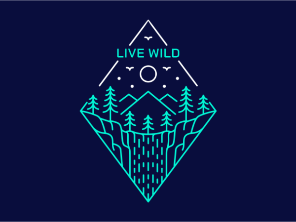 Live wild 3 t shirt vector graphic Live wild 3 t shirt vector graphic