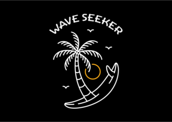 Wave Seeker 1 t shirt design for sale