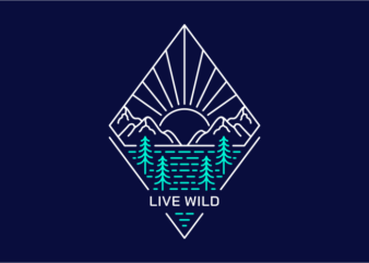 Live Wild 2 t shirt vector graphic