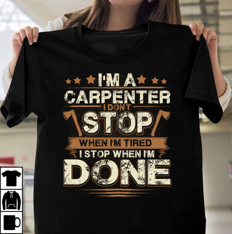 t-shirt vector Carpenter Bundle Part 1 - 50 Designs - 90% OFF