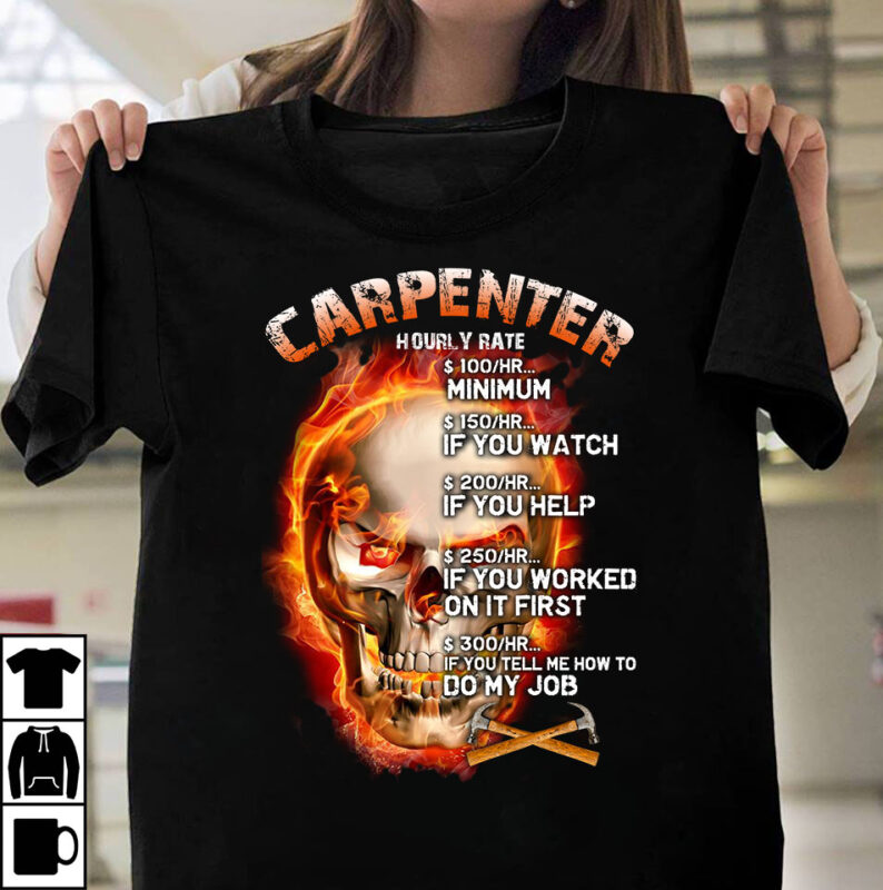 t-shirt vector Carpenter Bundle Part 1 - 50 Designs - 90% OFF
