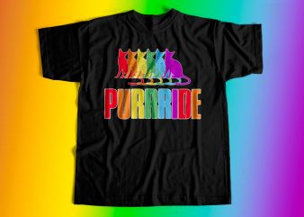 Cat lover Gay Pride T-Shirt design for sale – LGBT T-Shirt