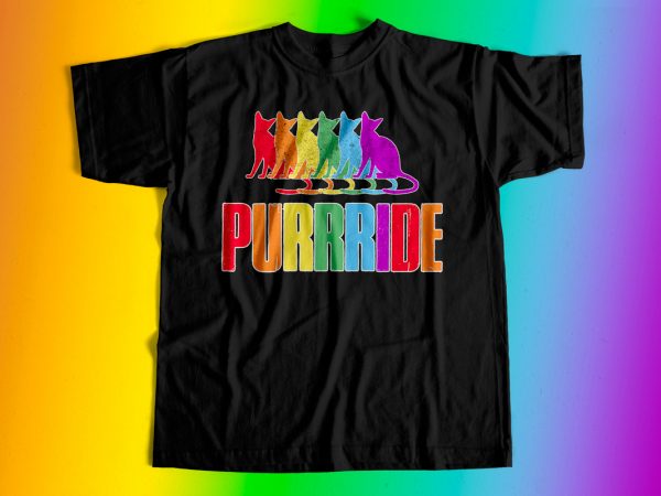 Cat lover gay pride t-shirt design for sale – lgbt t-shirt