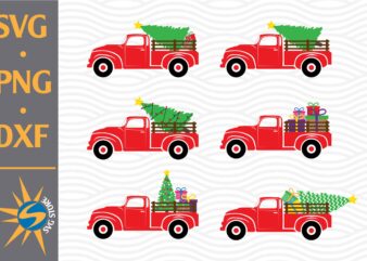 Christmas Truck SVG, PNG, DXF Digital Files Include t shirt vector file