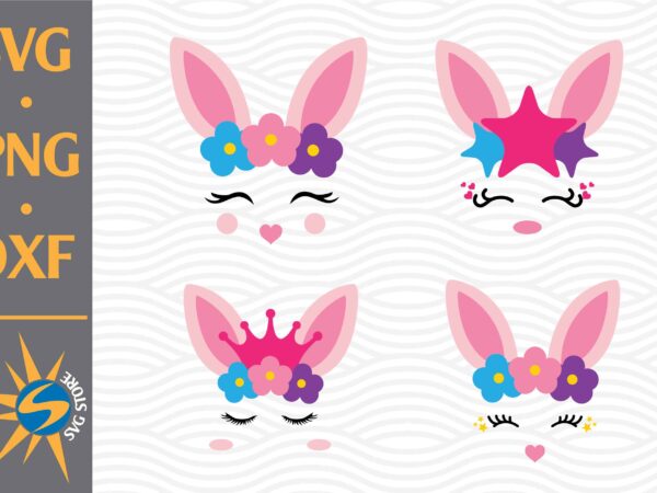 Easter face svg, png, dxf digital files include vector clipart