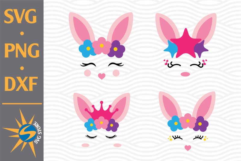 Easter Face SVG, PNG, DXF Digital Files Include