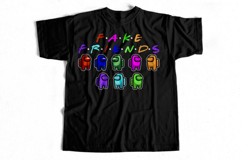 Fake Friends Among Us – Game T-Shirt design For sale