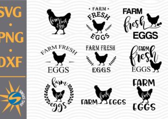 Farm Fresh Egg SVG, PNG, DXF Digital Files Include
