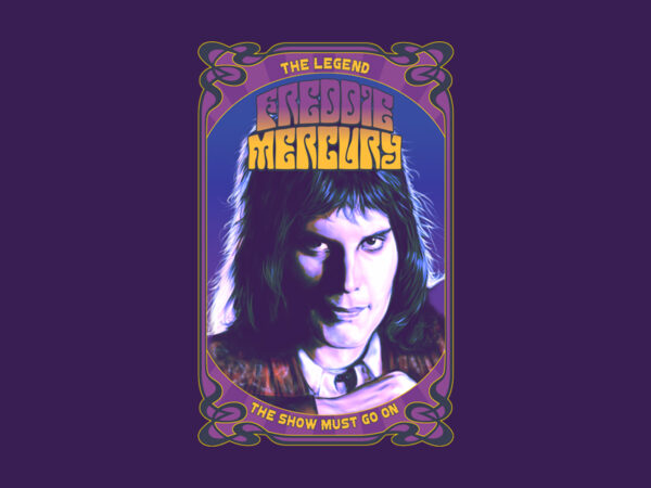 Freddie mercury t shirt graphic design