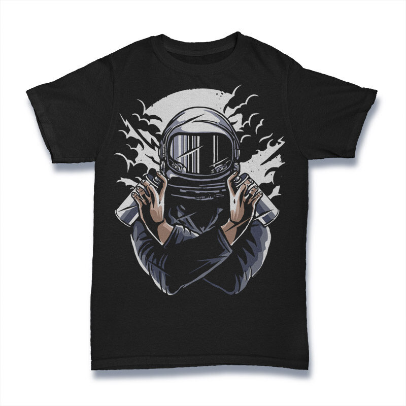 50 Astronaut Tshirt Designs Bundle