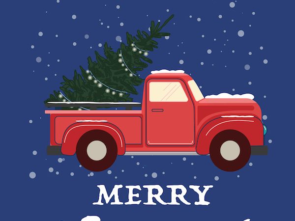 Merry christmas a car with a christmas tree t shirt designs for sale