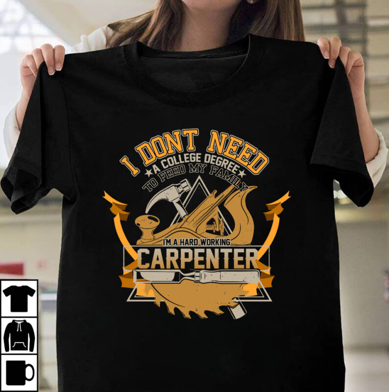 t-shirt vector Carpenter Bundle Part 1 - 50 Designs - 90% OFF