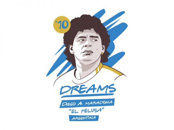 Maradona dreams t shirt designs for sale