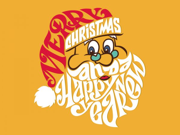 Merry christmas santa t shirt designs for sale