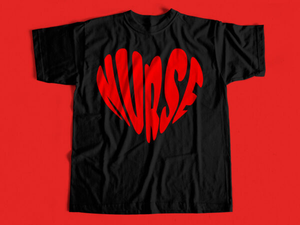 Nurse love t shirt design for sale