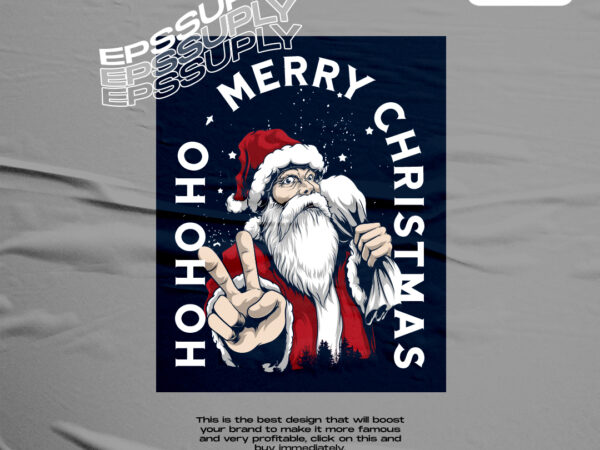 Santai clause merry christmas tshirt design