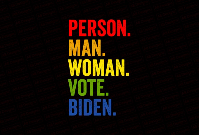 Person man woman vote biden T-Shirt Design