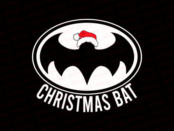 Christmas bat t-shirt design