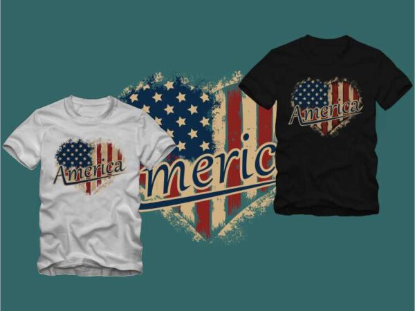 I love america – we love america – american t shirt design vector for sale