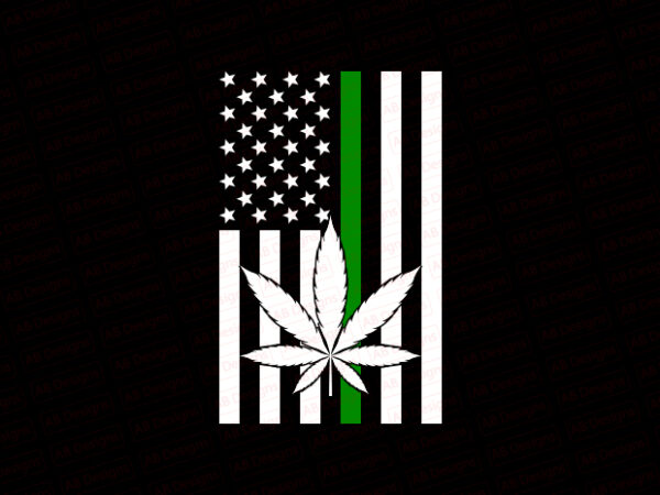 Weed american flag, cannabis american flag t-shirt design