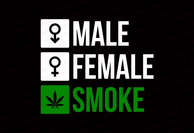 Male female smoke T-Shirt Design