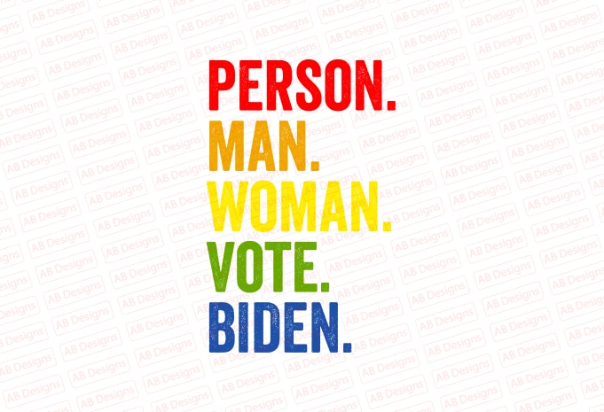 Person man woman vote biden T-Shirt Design