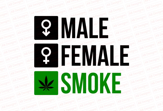 Male female smoke T-Shirt Design