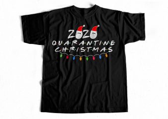 Quarantine Christmas T-Shirt design for sale