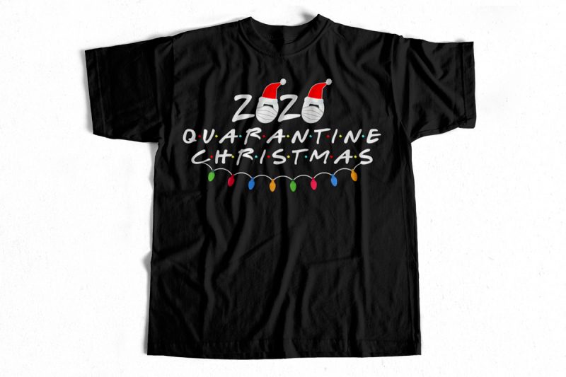 Quarantine Christmas T-Shirt design for sale
