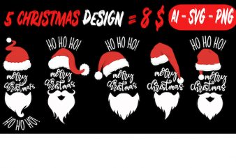 Five Christmas Design-Santa Claus