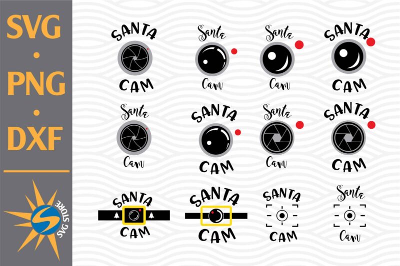 Santa Cam SVG, PNG, DXF Digital Files Include