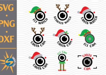 Santa Cam SVG, PNG, DXF Digital Files Include