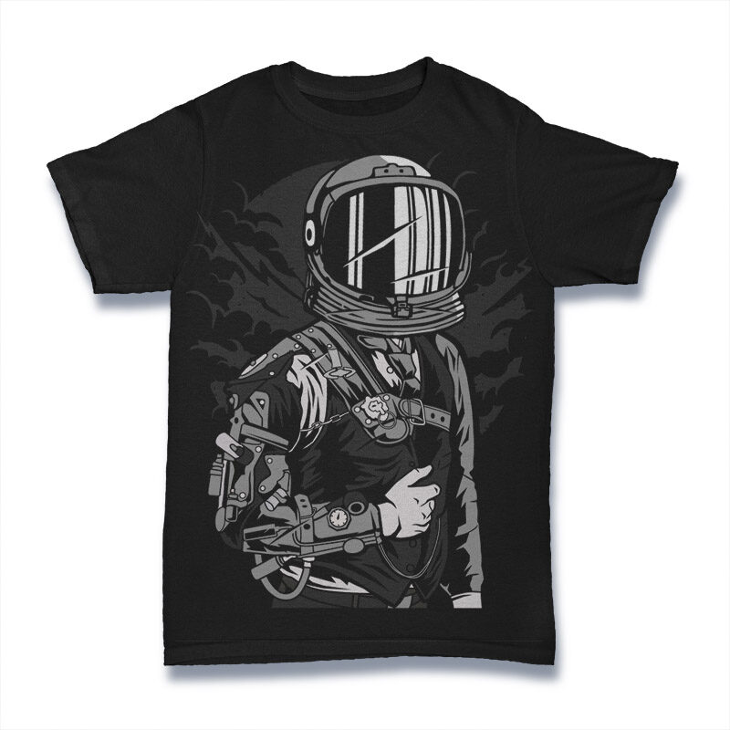 50 Astronaut Tshirt Designs Bundle