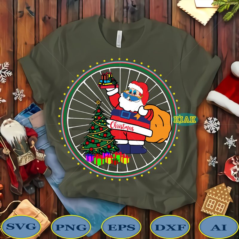 Santa goes giving presents on Christmas night t shirt template vector, Christmas Svg, Santa goes for presents vector, Funny Christmas 2020 vector, Christmas quote vector, Noel scene Svg, Merry Christmas