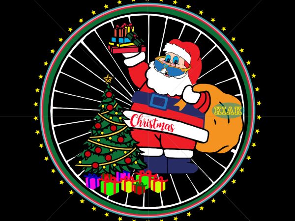 Santa goes giving presents on christmas night t shirt template vector, christmas svg, santa goes for presents vector, funny christmas 2020 vector, christmas quote vector, noel scene svg, merry christmas