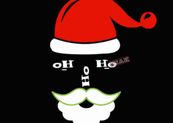Santa logo, Santa Claus laughs hohoho ho ho ho t shirt template vector, Merry Christmas, Christmas, Christmas 2020 Svg, Funny Christmas 2020, Merry Christmas vector, Santa vector, Noel scene Svg, Noel vector