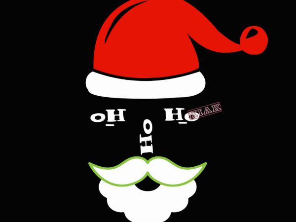 Santa logo, santa claus laughs hohoho ho ho ho t shirt template vector, merry christmas, christmas, christmas 2020 svg, funny christmas 2020, merry christmas vector, santa vector, noel scene svg, noel vector